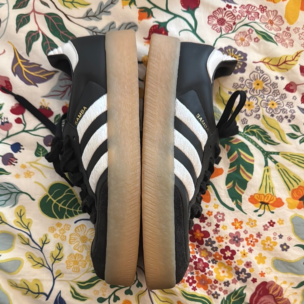 Adidas Sambae Black and White Athletic Shoes